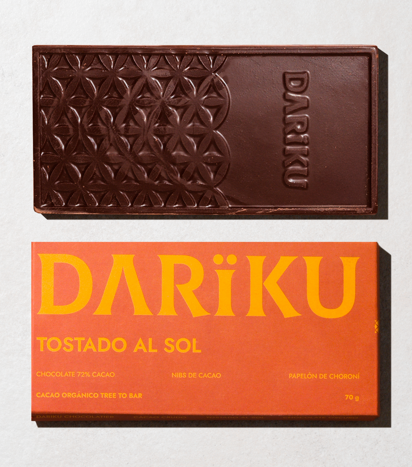 Tableta 72% Cacao Tostado al Sol