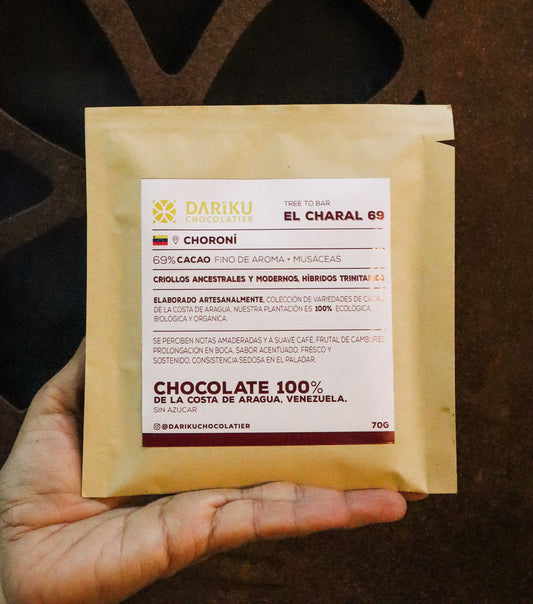 Tableta de Chocolate El Charal 69% Cacao