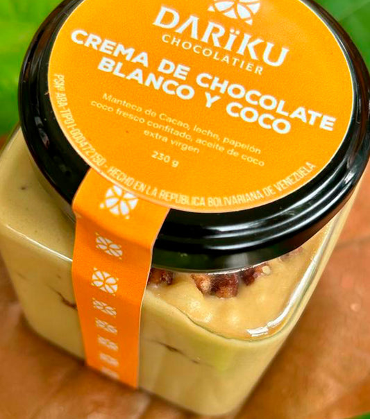 Crema de Chocolate Blanco y Coco